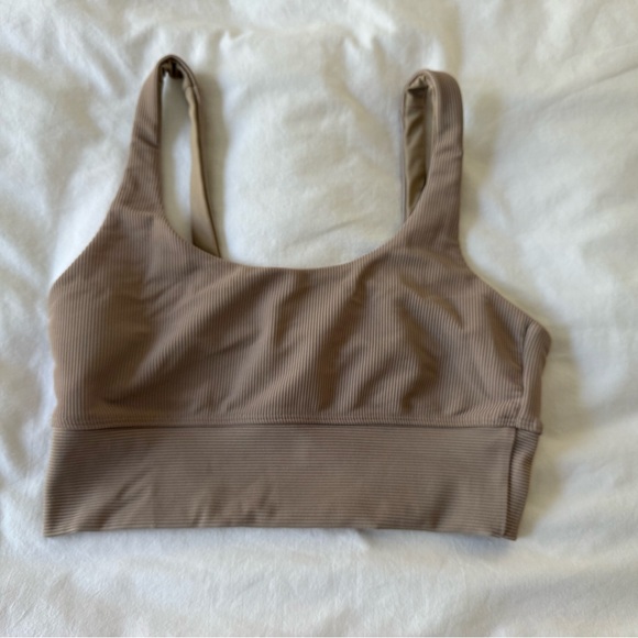 Beach Riot Ribbed Sports Bra in Tan - Picture 1 of 3